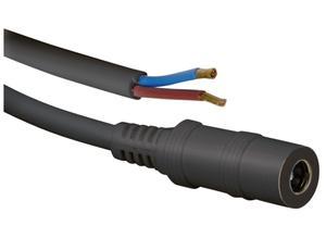 BKL DC connection cable, 2.5 m, black, DC coupling, 2.1 x 5.5 mm