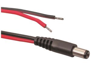BKL DC connection cable, 2 m, red/black, DC plug, 1.45 x 3.5 mm