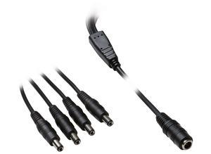 BKL DC distributor cable, 1.1 m, black, 4 x DC plug, 2.1 x 5.5 mm