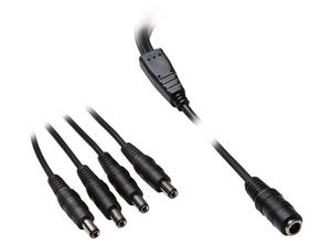 BKL DC distributor cable, 1.1 m, black, 4 x DC plug, 2.5 x 5.5 mm