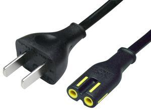 Volex Power cord in compact design, China, 0.5 m, black