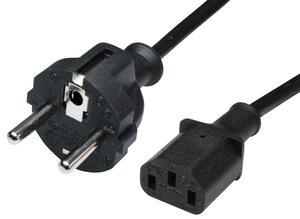 Volex Power cord in compact design, Korea, 0.5 m, black