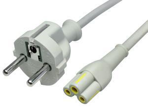 Volex Power cord in compact design, Europe, 0.5 m, gray