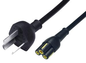 Volex Power cord in compact design, China, 1 m, black
