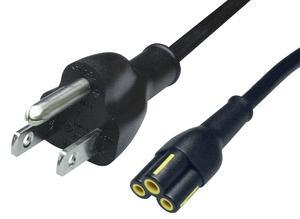 Volex Power cord in compact design, Japan, 1 m, black