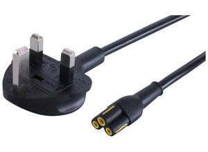 Volex Power cord in compact design, United Kingdom, 2 m, black