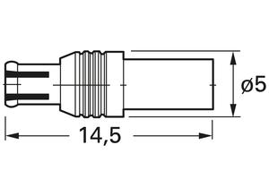 Telegärtner Coaxial plug, MCX, 50 Ω, Straight