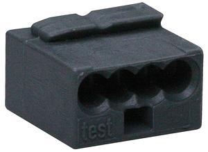 Wago Micro connector for junction boxes, 243-204, 4-pole, dark-gray