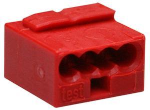 Wago Micro connector for junction boxes, 243-804, 4-pole, red