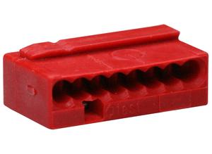 Wago Micro connector for junction boxes, 243-808, 8-pole, red