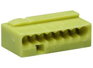 Wago Micro connector for junction boxes, 243-508, 8-pole, yellow