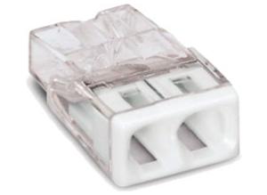 Wago Push-wire connector for junction boxes, Wago 2273-202, 2-pole, white