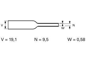 HellermannTyton Heatshrink tubing, 2 : 1, Cross-linked polyolefin, black