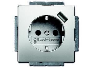 Busch-Jaeger Flush-mount Schuko-style USB outlet