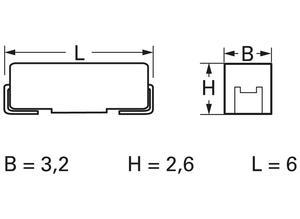 AVX SMD tantalum capacitor, 10 µF, 20 V, ±20%