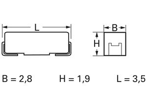 AVX SMD tantalum capacitor, 1 µF, 35 V, ±20%