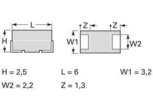 Samsung SMD tantalum capacitor, 15 µF, 20 V, ±10%