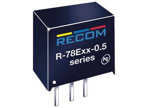 RECOM DC/DC converter, 5 V, 82 %, 0.5 A