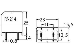 Schaffner Suppressor inductor, 15 mH, 1 A, 0.375 Ω (R375)