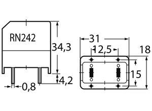 Schaffner Suppressor inductor, 33 mH, 1 A, 0.81 Ω (R81)