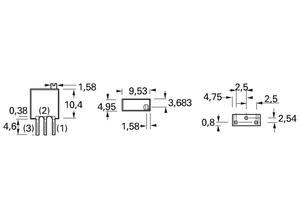 BI Technologies Cermet trimmer potentiometer, 2 kΩ, 0.5 W, BI Technologies 67YR2KLF
