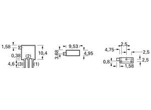 BI Technologies Cermet trimmer potentiometer, 500 Ω, 0.5 W, BI Technologies 67ZR500LF