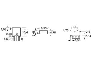 BI Technologies Cermet trimmer potentiometer, 1 kΩ, 0.5 W, BI Technologies 67XR1KLF