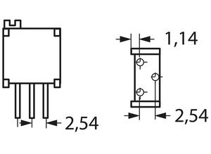 Bourns Cermet trimmer potentiometer, 20 kΩ, 0.5 W, Bourns 3296Y-1-203LF