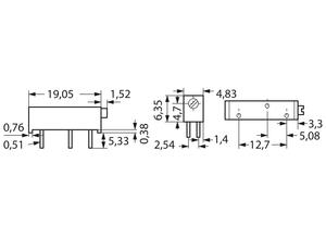Bourns Cermet trimmer potentiometer, 50 kΩ, 0.75 W, Bourns 3006P-7-503LF