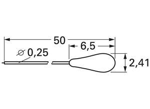 Epcos NTC resistor, 2 kΩ (2K0), 3650 K, 60 mW