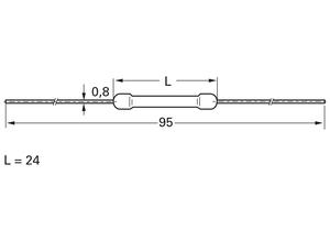 Vitrohm Wire-wound resistor, 1 kΩ (1K0), 2 W, TK -80..+500