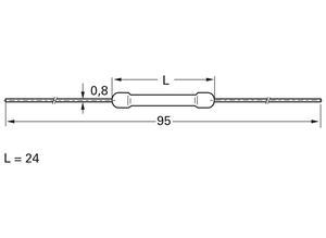 Vitrohm Wire-wound resistor, 3.3 kΩ (3K3), 2 W, TK -80..+500