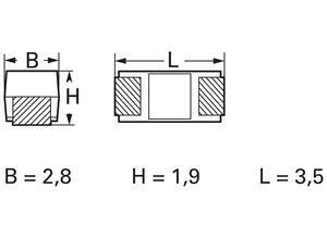 Kemet SMD tantalum capacitor, 22 µF, 10 V, ±10%