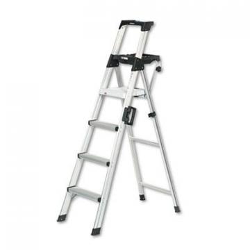 COSCO Signature Series Aluminum Folding Step Ladder w/Leg Lock & Handle, 6 ft, 4-Step (2061AABLD)