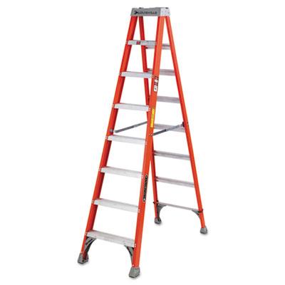 Louisville FS1500 Series Fiberglass Step Ladder FS1508, 8 ft Working Height, 300 lbs Capacity, 5 Ste