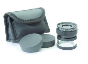 Ideal-tek Loupe - 10X, 3 lens, scale mm/inch