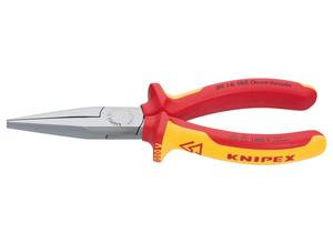 Knipex Long Nose Pliers insulated with multi-component grips, VDE-tested 160 mm