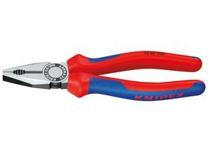 Knipex Combination Pliers black atramentized polished with multi-component grips 180 mm