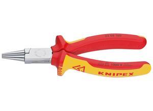Knipex Round Nose Pliers insulated with multi-component grips, VDE-tested 160 mm