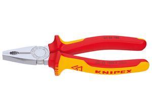 Knipex Combination Pliers insulated with multi-component grips, VDE-tested 180 mm