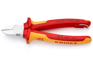 Knipex VDE-Diagonal Cutter with tether attachment point for a tool tether 180 mm