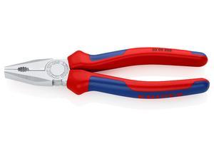 Knipex Combination Pliers chrome plated with multi-component grips 200 mm