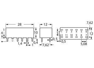 Panasonic Power relay, 3 NO, 1 NC, 5 VDC, Ag alloy, Au plated
