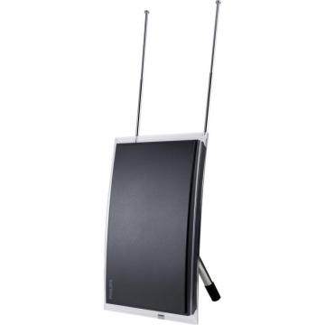Philips Crystal HD Indoor Amplified TV Antenna with 6 ft. Coaxial Cable – Black