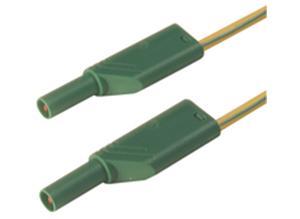 Hirschmann Test and connecting lead, Plug, 4 mm, 100 cm, green/yellow