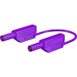 Stäubli 4 mm test lead highly flexible, 0.25 m, silicone, 1.0 mm², purple