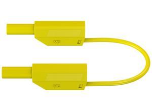 Stäubli 4 mm test lead highly flexible, 1.0 m, silicone, 1.0 mm², yellow