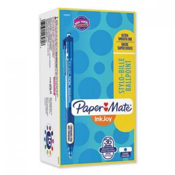Paper Mate InkJoy 300 RT Retractable Ballpoint Pen, Medium 1 mm, Blue Ink/Barrel, 36/Pack