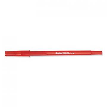 Paper Mate Write Bros. Stick Ballpoint Pen, Medium 1mm, Red Ink/Barrel, Dozen
