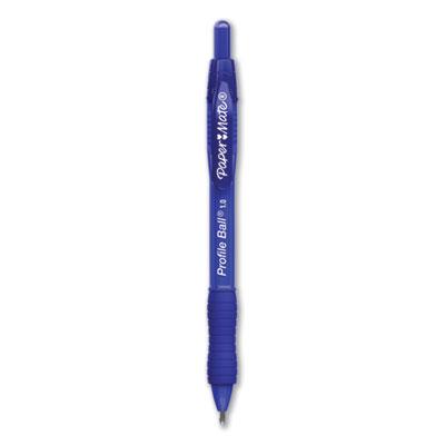 Paper Mate Profile Retractable Ballpoint Pen, Bold 1 mm, Blue Ink/Barrel, Dozen